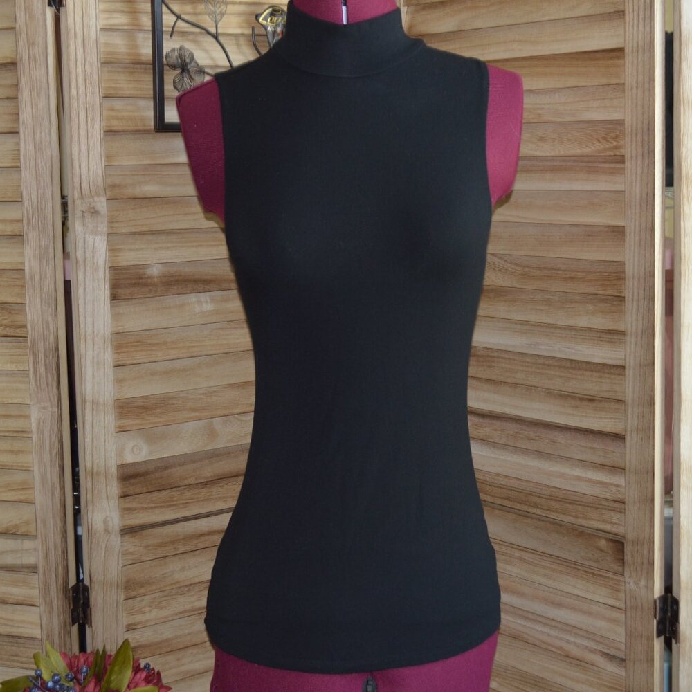 Express S Black Sleeveless Turtleneck Tunic